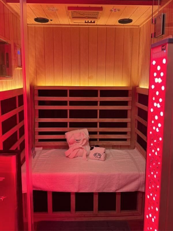 My Wellness Morning Routine: From Exhausted to Energized Infrared and red light sauna studio room interior